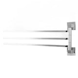 Stainless Steel Towel Rack Bar 180° Rotatable Towel Bathrobe Hanger Holder for Bathroom3 Rods