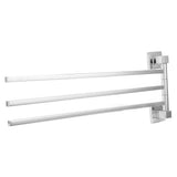 Stainless Steel Towel Rack Bar 180° Rotatable Towel Bathrobe Hanger Holder for Bathroom3 Rods