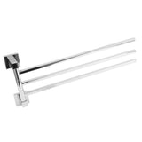 Stainless Steel Towel Rack Bar 180° Rotatable Towel Bathrobe Hanger Holder for Bathroom3 Rods