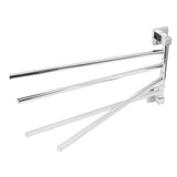 Stainless Steel Towel Rack Bar 180° Rotatable Towel Bathrobe Hanger Holder for Bathroom4 Rods - Top-Down View