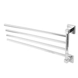 Stainless Steel Towel Rack Bar 180° Rotatable Towel Bathrobe Hanger Holder for Bathroom4 Rods - 45-Degree Angle