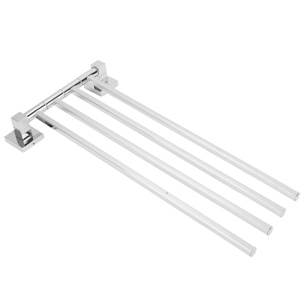 Stainless Steel Towel Rack Bar 180° Rotatable Towel Bathrobe Hanger Holder for Bathroom4 Rods