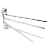 Stainless Steel Towel Rack Bar 180° Rotatable Towel Bathrobe Hanger Holder for Bathroom4 Rods