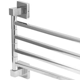 Stainless Steel Towel Rack Bar 180° Rotatable Towel Bathrobe Hanger Holder for Bathroom4 Rods - Extra Image
