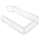 Toilet Paper Holder No Drilling Acrylic Transparent Wall Mount Toilet Paper Roll Holder for Bathroom Kitchen - Top-Down View