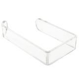 Toilet Paper Holder No Drilling Acrylic Transparent Wall Mount Toilet Paper Roll Holder for Bathroom Kitchen - Close-Up Angle