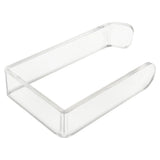 Toilet Paper Holder No Drilling Acrylic Transparent Wall Mount Toilet Paper Roll Holder for Bathroom Kitchen - Low Angle