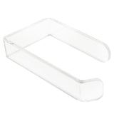 Toilet Paper Holder No Drilling Acrylic Transparent Wall Mount Toilet Paper Roll Holder for Bathroom Kitchen