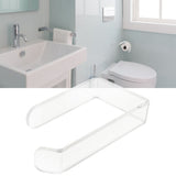 Toilet Paper Holder No Drilling Acrylic Transparent Wall Mount Toilet Paper Roll Holder for Bathroom Kitchen - Extra Image