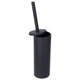 Toilet Brush with Holder Stainless Steel Long Handle Toilet Bowl Brush Soft Toilet Brush Toilet Cleaning Brush SetBlack - Low Angle