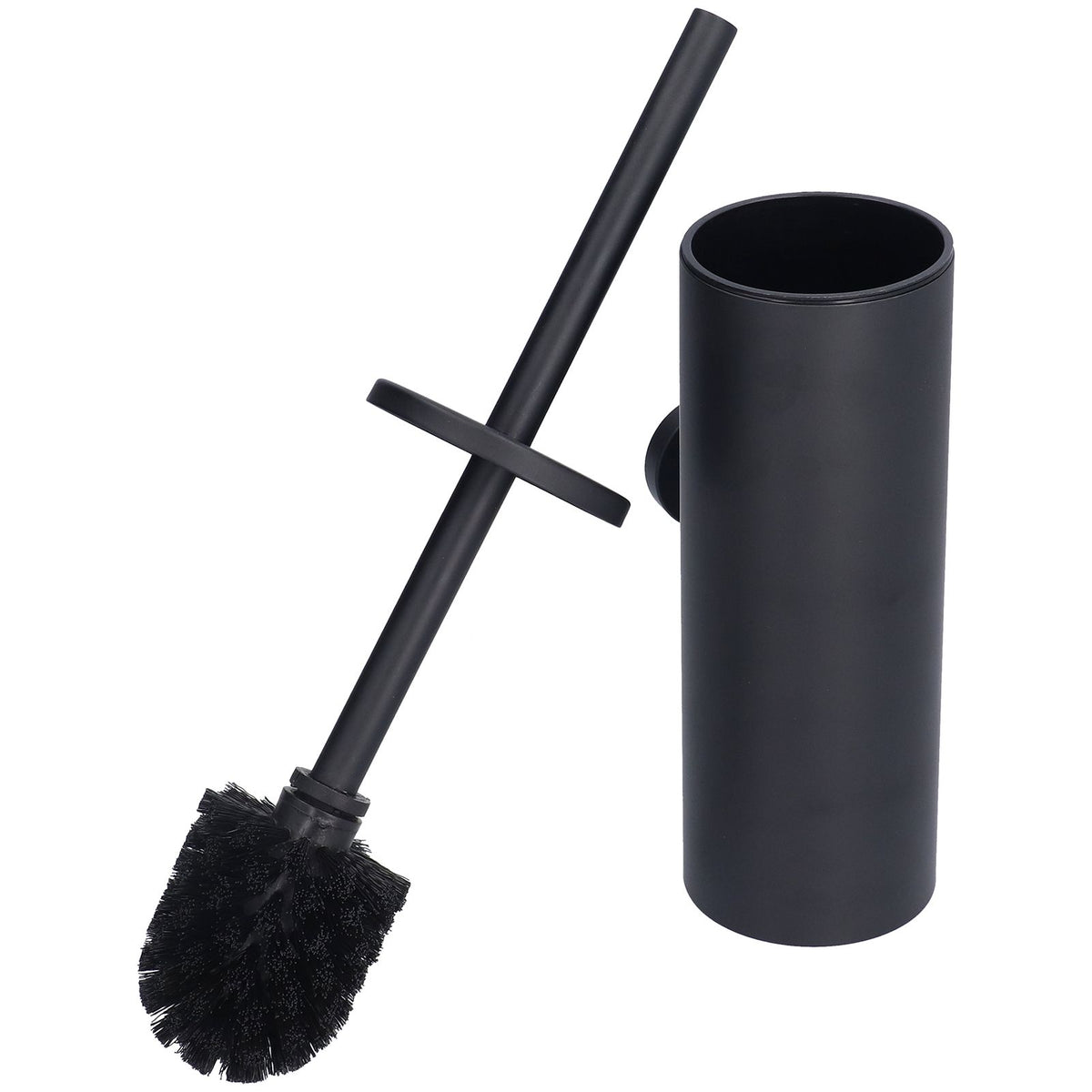 Toilet Brush with Holder Stainless Steel Long Handle Toilet Bowl Brush Soft Toilet Brush Toilet Cleaning Brush SetBlack