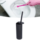 Toilet Brush with Holder Stainless Steel Long Handle Toilet Bowl Brush Soft Toilet Brush Toilet Cleaning Brush SetBlack