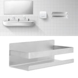 Stainless Steel Shower Rack Waterproof Anti Rust No Drilling Wall Mounted Shower Shelf with Brushed Finish - Extra Image