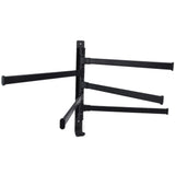Towel Rack Aluminum Alloy Towel Shelf with 5 Bars Rotatable and Durable for Bathroom and Kitchen Black