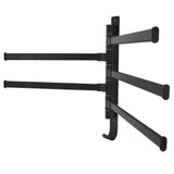 Towel Rack Aluminum Alloy Towel Shelf with 5 Bars Rotatable and Durable for Bathroom and Kitchen Black