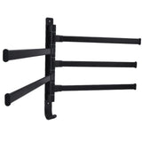 Towel Rack Aluminum Alloy Towel Shelf with 5 Bars Rotatable and Durable for Bathroom and Kitchen Black