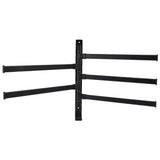 Towel Rack Aluminum Alloy Towel Shelf with 5 Bars Rotatable and Durable for Bathroom and Kitchen Black