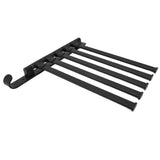 Towel Rack Aluminum Alloy Towel Shelf with 5 Bars Rotatable and Durable for Bathroom and Kitchen Black