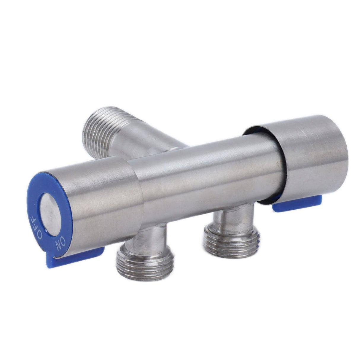 G1/2 Stainless Steel 1 Inlet 2 Outlet Angle Valve Double Handle Double Control Cold Water Tap