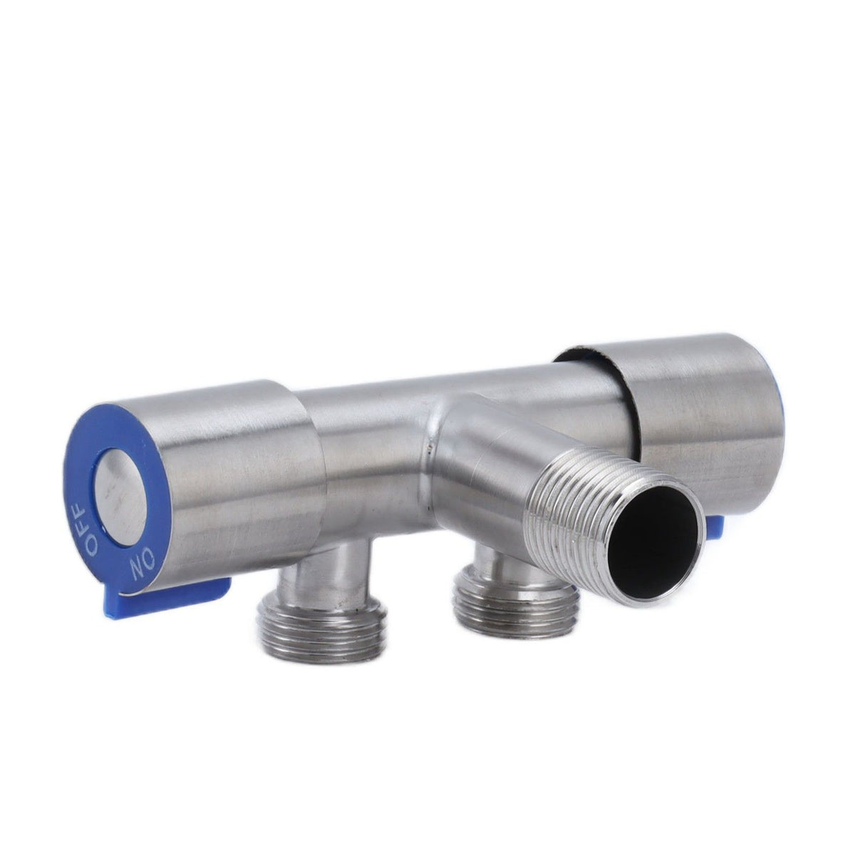 G1/2 Stainless Steel 1 Inlet 2 Outlet Angle Valve Double Handle Double Control Cold Water Tap