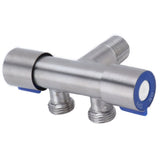 G1/2 Stainless Steel 1 Inlet 2 Outlet Angle Valve Double Handle Double Control Cold Water Tap