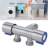 G1/2 Stainless Steel 1 Inlet 2 Outlet Angle Valve Double Handle Double Control Cold Water Tap