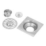 Stainless Steel Floor Drain Self Sealing Washing Machine Floor Strainer for Kitchen BathroomHigh Gloss Dual Use - Front View