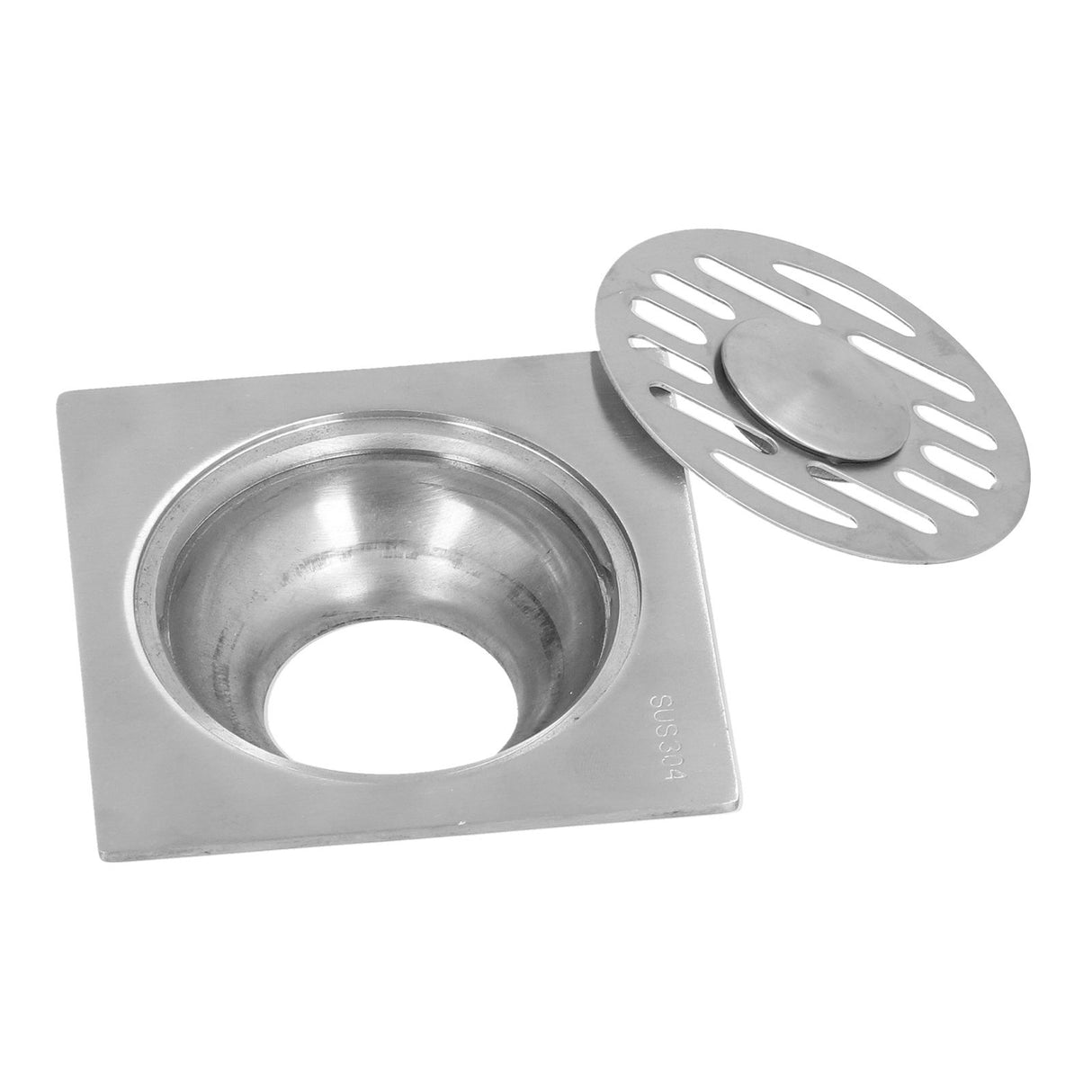 Stainless Steel Floor Drain Self Sealing Washing Machine Floor Strainer for Kitchen BathroomHigh Gloss Dual Use