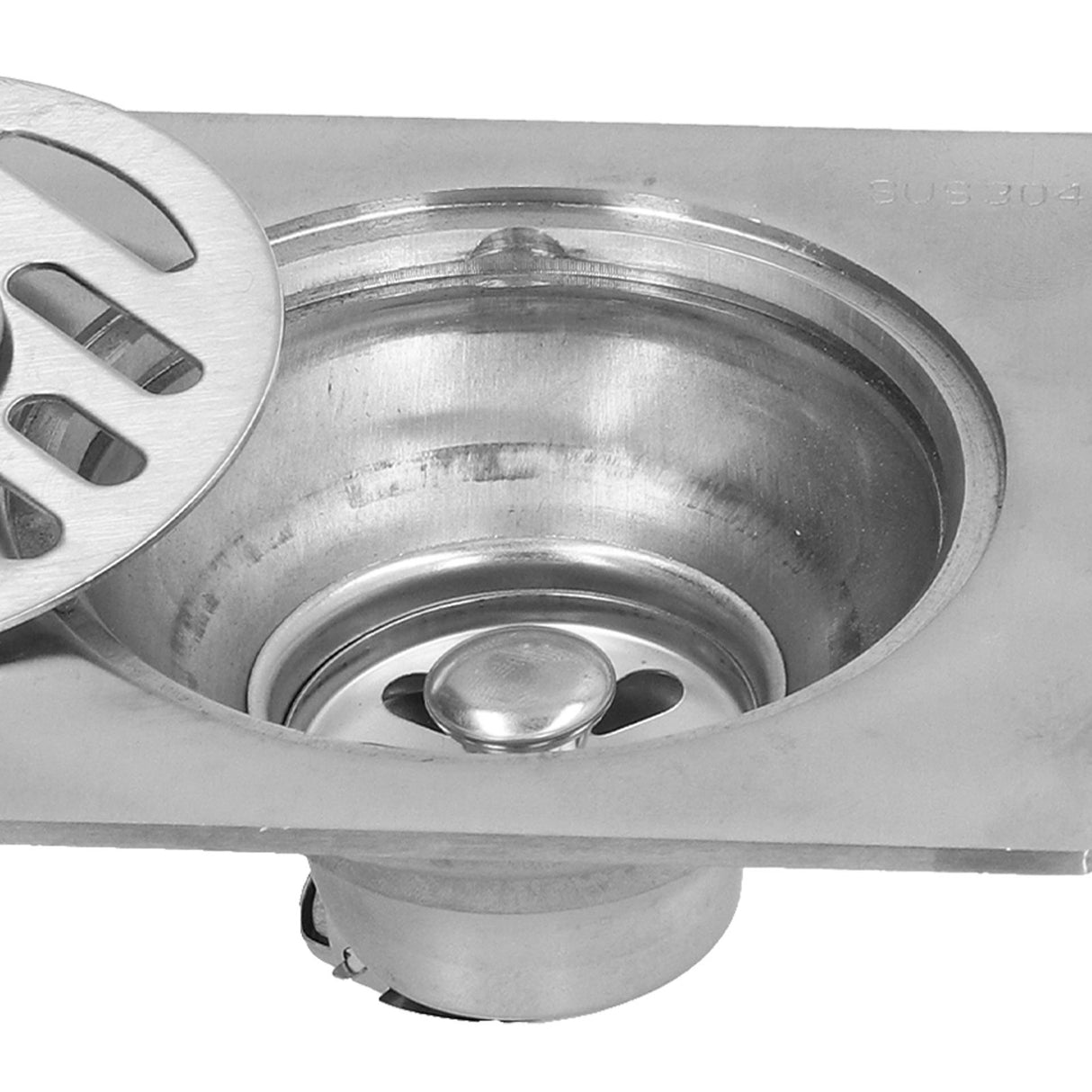 Stainless Steel Floor Drain Self Sealing Washing Machine Floor Strainer for Kitchen BathroomHigh Gloss Dual Use