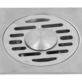 Stainless Steel Floor Drain Self Sealing Washing Machine Floor Strainer for Kitchen BathroomHigh Gloss Dual Use