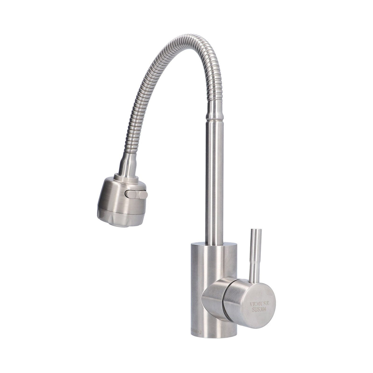 Stainless Steel Universal Water Faucet Bathroom Basin Sink Hot and Cold Water Tap with 2 Gear for Home Kitchen