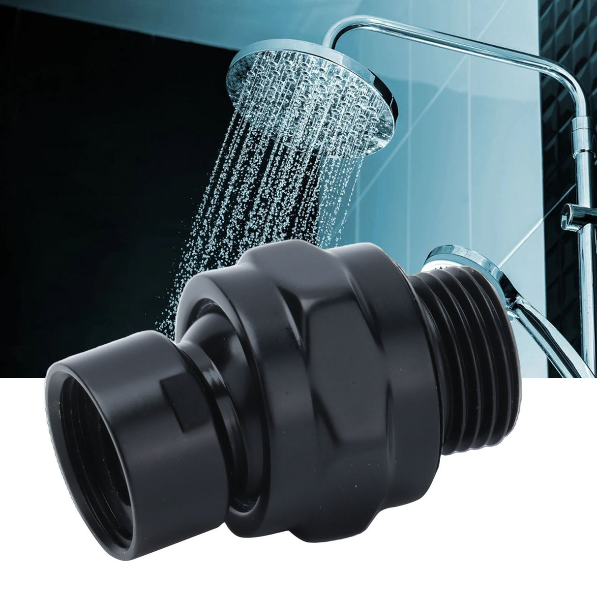 G1/2 Top Shower Adapter Adjustable Copper Shower Head Holder Home Bathroom Accessory Black
