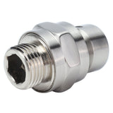 G1/2 Shower Head Adapter Copper Shower Diverter Valve for Home Bathroom Top Spray Accessories Brushed - Rear View