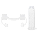 Vampire Fangs Retractable False Tooth with Tooth Repair Beads Halloween Costume Cosplay Party Props