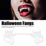 Vampire Fangs Retractable False Tooth with Tooth Repair Beads Halloween Costume Cosplay Party Props