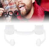 Vampire Fangs Retractable False Tooth with Tooth Repair Beads Halloween Costume Cosplay Party Props - Extra Image