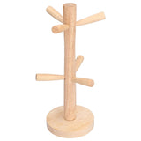 Mug Rack Wooden Thickened Durable Anti Rust Multifunctional Coffee Mug Holder for Home Office Hotel