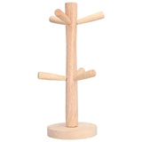 Mug Rack Wooden Thickened Durable Anti Rust Multifunctional Coffee Mug Holder for Home Office Hotel - Side View