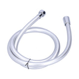 PVC Shower Hose 1.5m Shower Head Hose Water Heater Hose Smooth Explosion Proof Silver for Bathroom