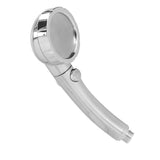 Shower Head Portable Handheld 360 Degree Rotating Three Modes Pressure One Button Water Stop Shower
