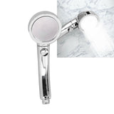 Shower Head Portable Handheld 360 Degree Rotating Three Modes Pressure One Button Water Stop Shower