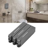 Wall Mounted Soap Dispenser 3 Chamber Manual Shower Gel Shampoo Hand Soap Container for Home Hotel Black