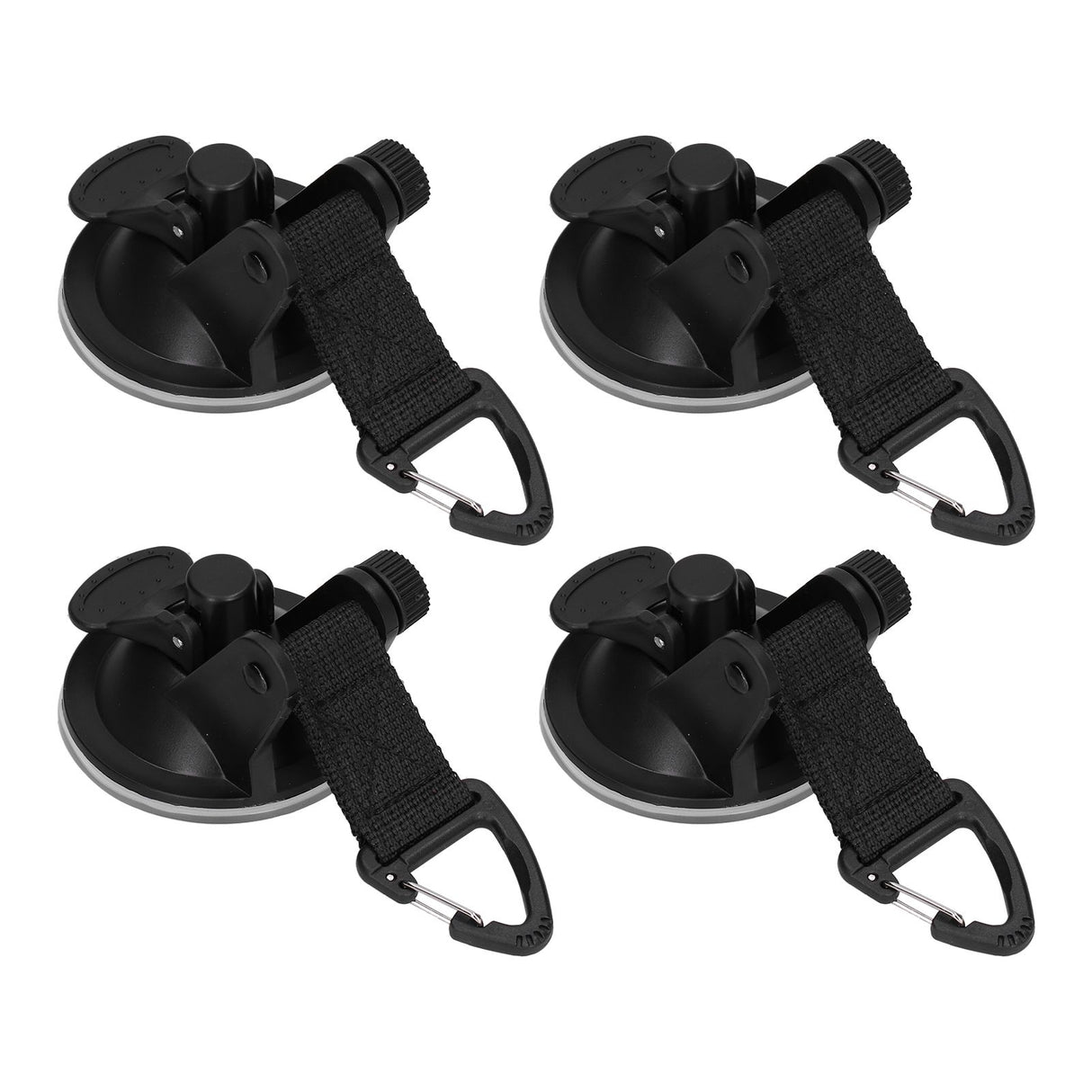 4Pcs Heavy Duty Suction Cup Anchor Tie Down Portable Strong Suction Cup Hook for Camping Travel OutdoorTriangular Buckle