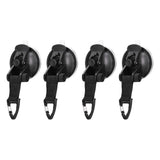 4Pcs Heavy Duty Suction Cup Anchor Tie Down Portable Strong Suction Cup Hook for Camping Travel OutdoorTriangular Buckle - Top-Down View