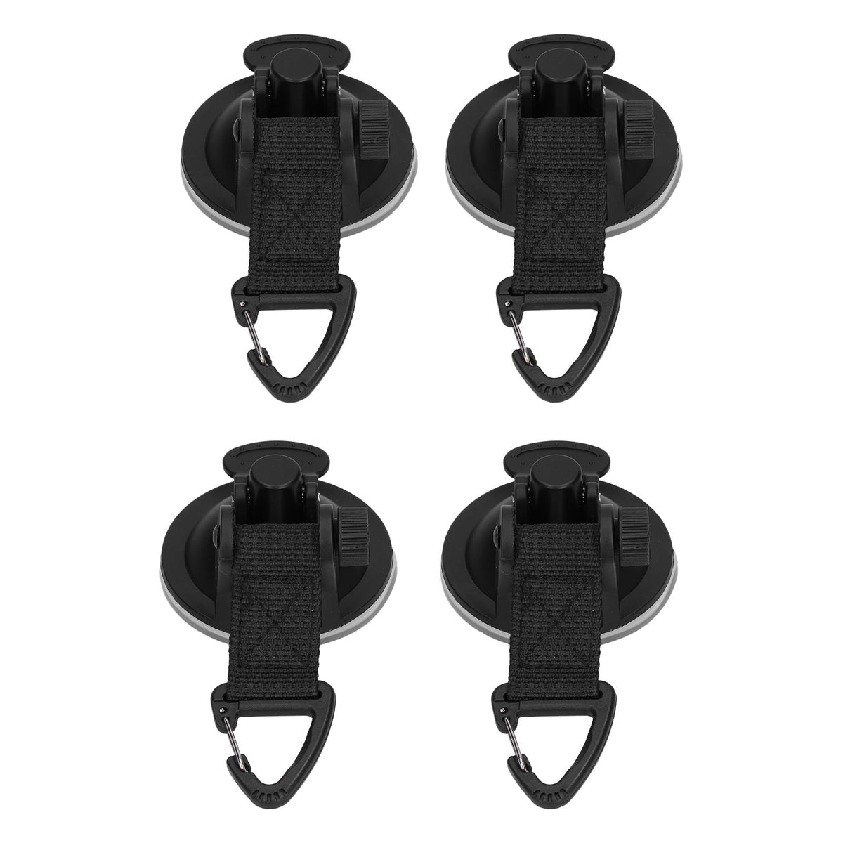 4Pcs Heavy Duty Suction Cup Anchor Tie Down Portable Strong Suction Cup Hook for Camping Travel OutdoorTriangular Buckle