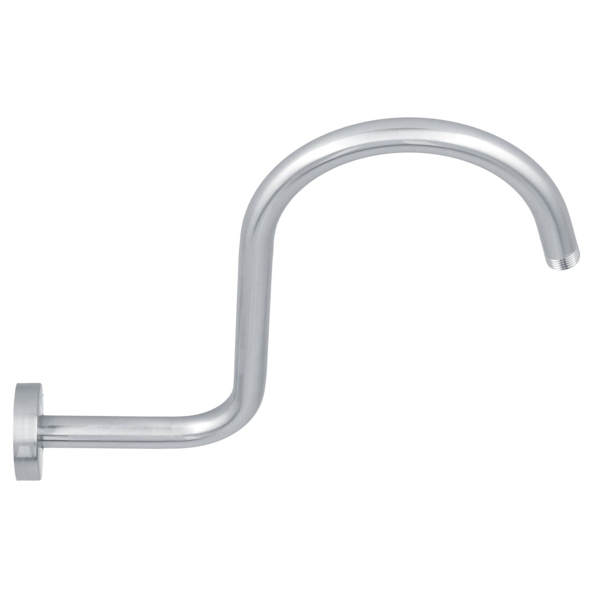 Shower Arm S Shape Gooseneck Stainless Steel Shower Head Extension Arm Bathroom NPT Shower Head Arm for Home233 Brushed