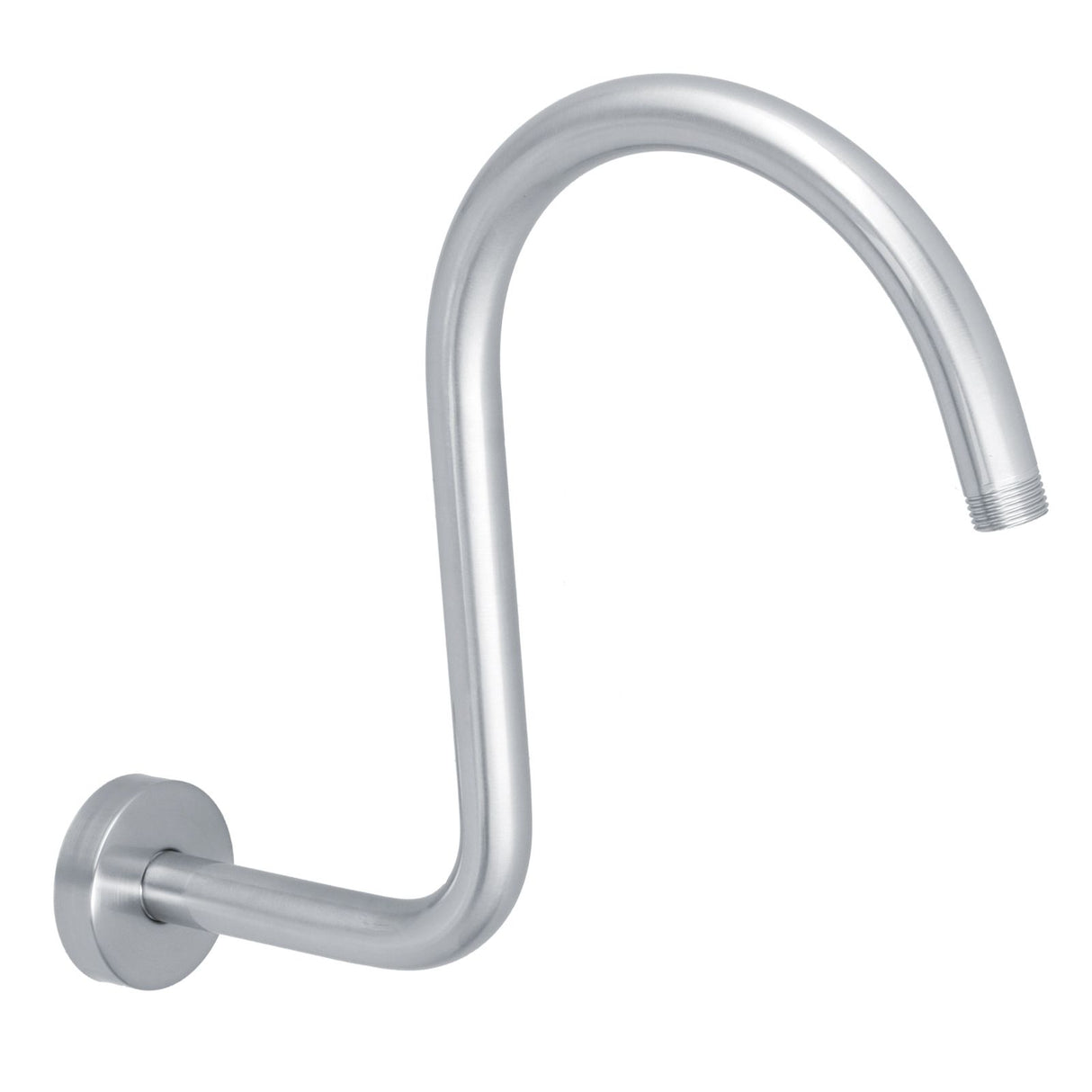 Shower Arm S Shape Gooseneck Stainless Steel Shower Head Extension Arm Bathroom NPT Shower Head Arm for Home233 Brushed