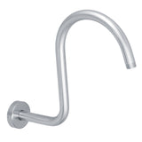Shower Arm S Shape Gooseneck Stainless Steel Shower Head Extension Arm Bathroom NPT Shower Head Arm for Home233 Brushed