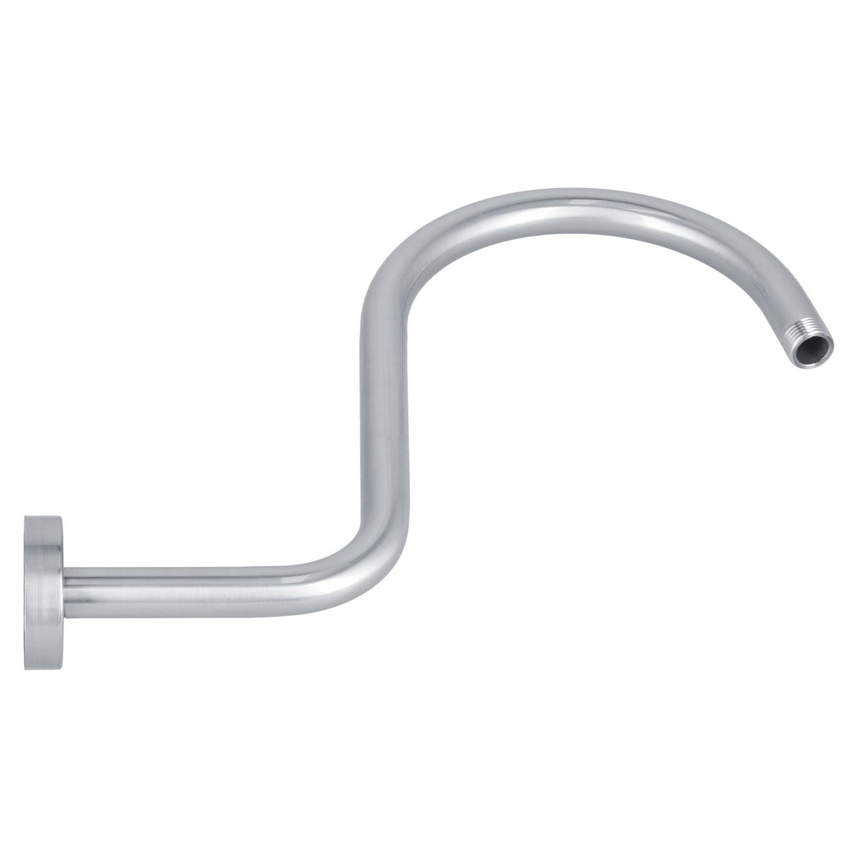 Shower Arm S Shape Gooseneck Stainless Steel Shower Head Extension Arm Bathroom NPT Shower Head Arm for Home233 Brushed