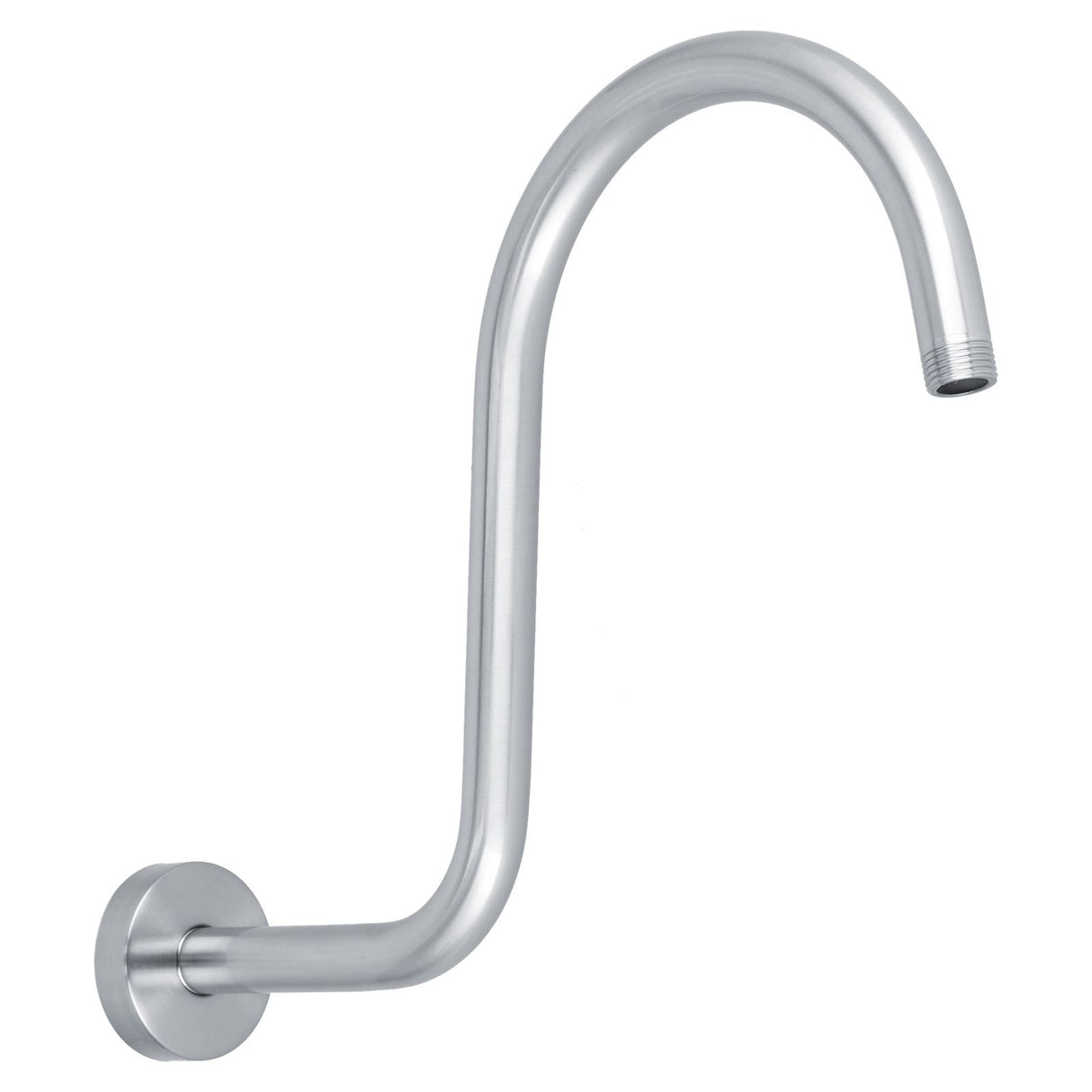 Shower Arm S Shape Gooseneck Stainless Steel Shower Head Extension Arm Bathroom NPT Shower Head Arm for Home233 Brushed